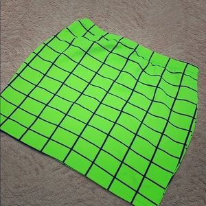 Neon Green Mini Skirt